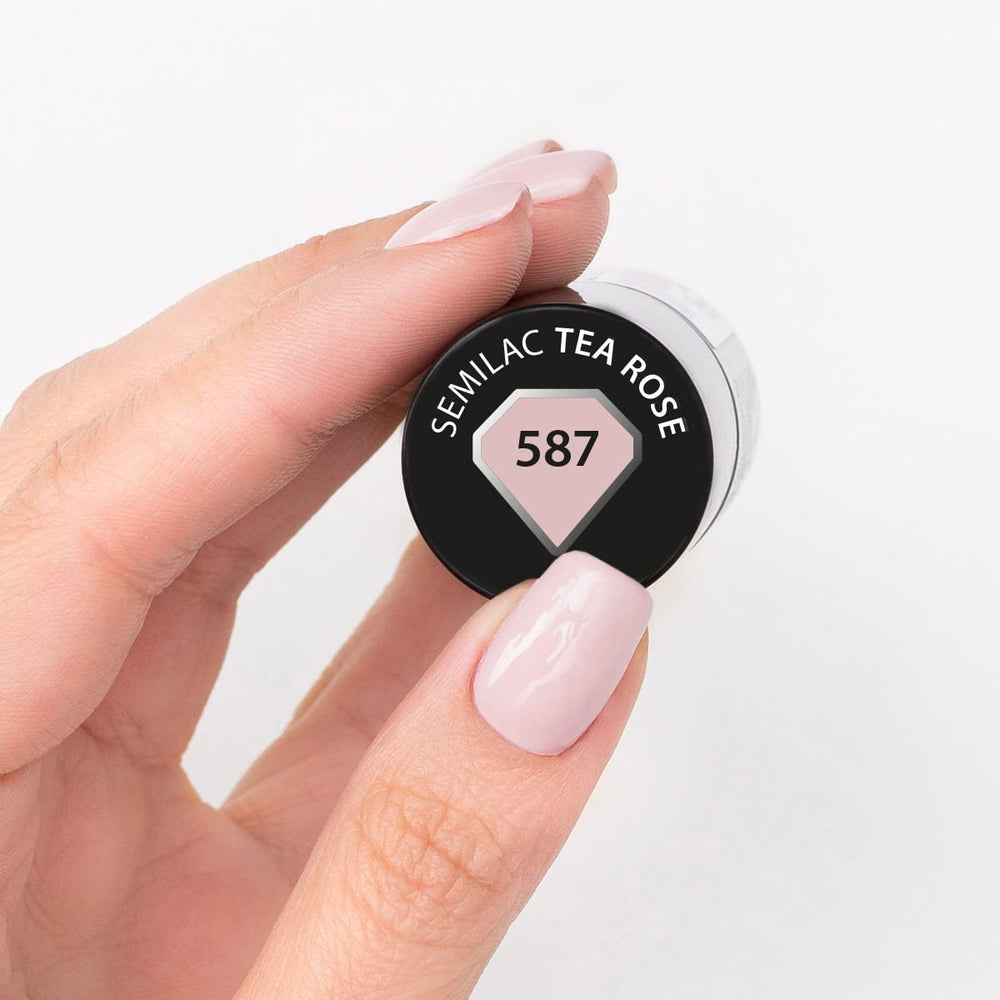 UV körömlakk Semilac Hybrid 587 Tea Rose 7ml Fiori Collection