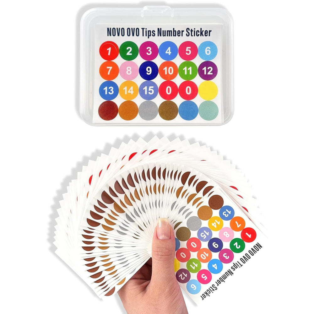 NOVO OVO 360 bucăți tablă adezivă ușor de rupt pentru afișaje de unghii prin presare, transparente, față-verso pentru atașare pentru nail art/ambalare/depozitare/practică/accesorii, 30 bucăți x 12 foi