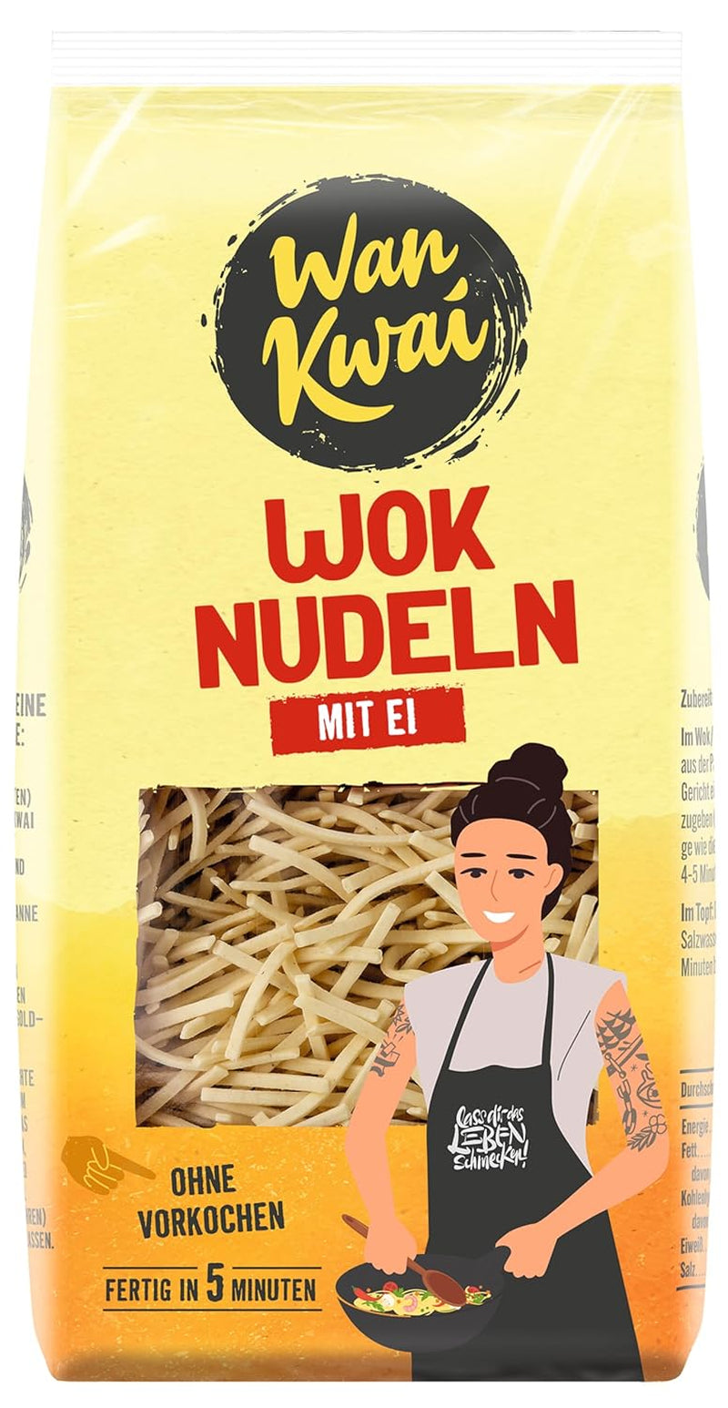 Wan Kwai Wok tészta 250g: Sült finomságok valódi tojással, pillanatok alatt elkészítve, ízletes serpenyőben sült ételekhez. Egyszerű, ízletes, ázsiai! (5 db-os csomag)