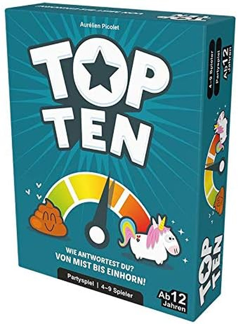 Koktéljátékok COGD0008 Asmodee Top Ten, Party Game, Német, Többszínű, Színes