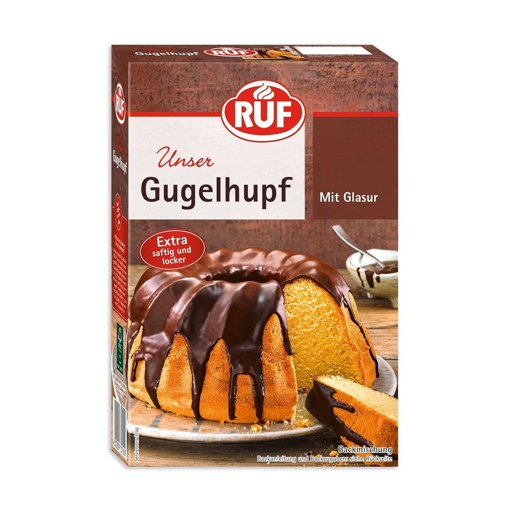 RUF Biskuit Teig, Backmischung Für Einen Saftigen Biskuitteig, Gelingsicher Und Schnell Zuberitet, Zur Herstellung Von Biskuitrollen, Biskuitkuchen Oder Tortenboden, 1 X 250G Naty Shop 550 G (1 Er Pack) Gugelhupf
