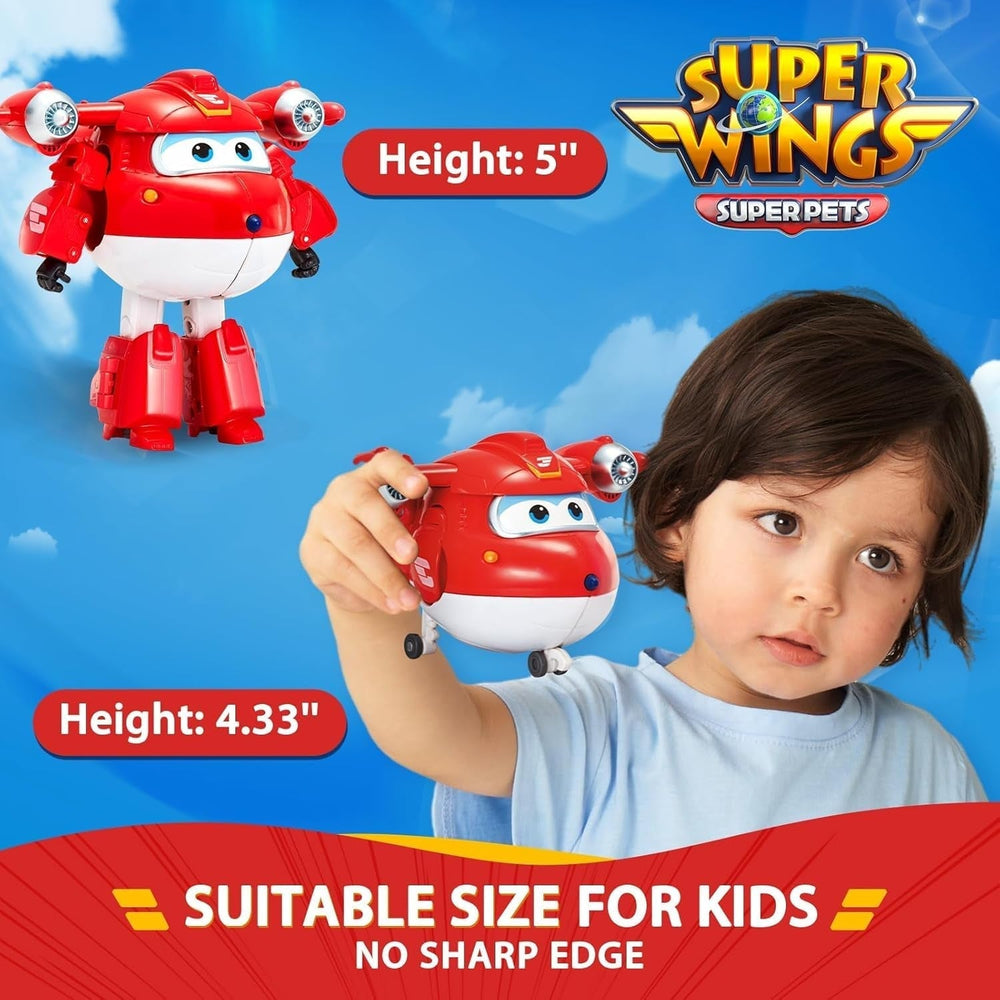 Auldey EU740283 Super Wings Transformer figura JETT Supercharge 12 cm, színes akciófigurák Naty Shop