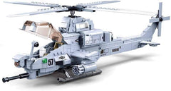 Kampfhelikopter IV (482 Teile) [M38-B0838], Spielset, Klemmbausteine, Soldaten, mit Spielfigur, Army, bunt, Sluban Klemmbausteine ​​​​SL95708