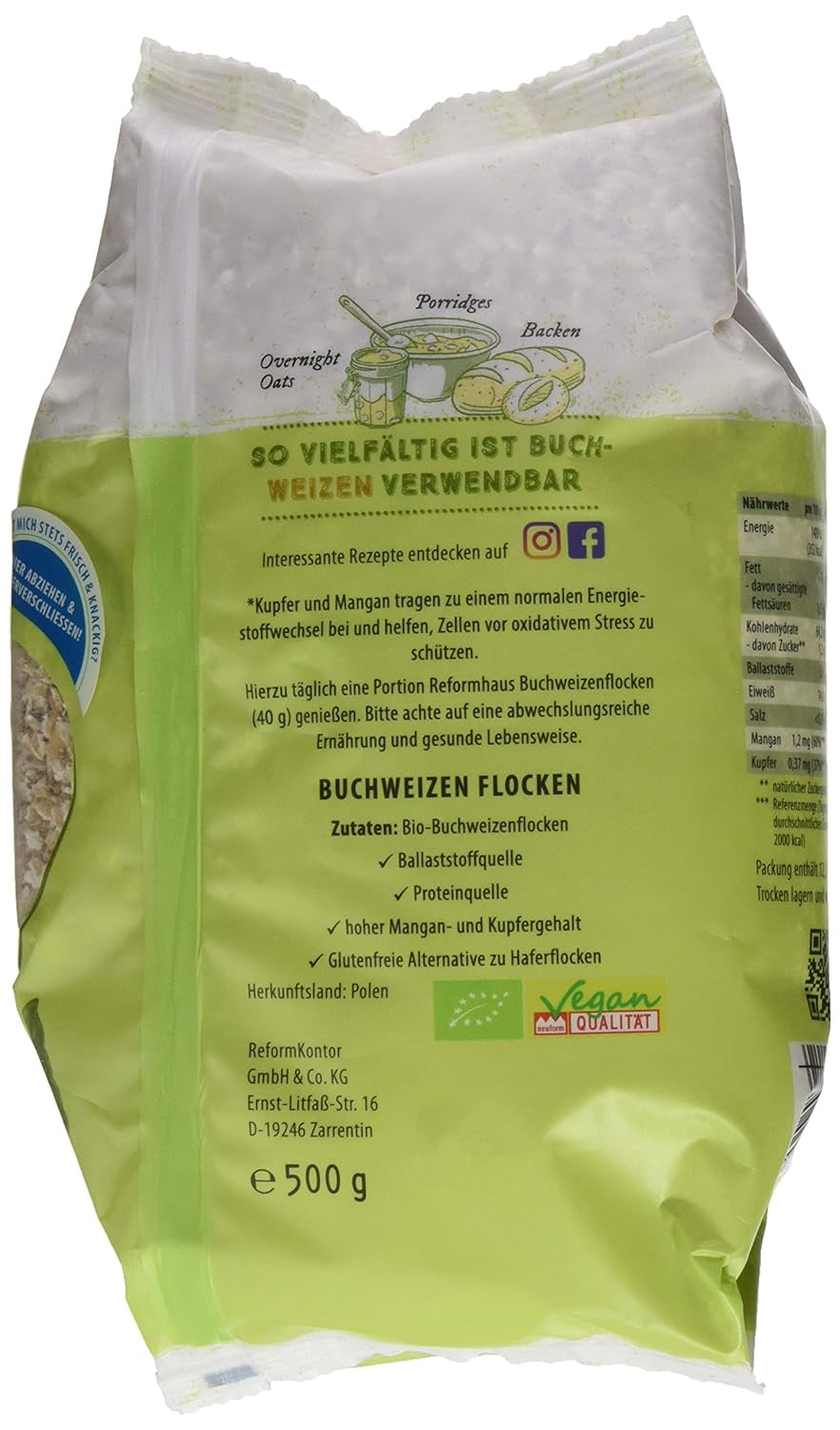 Bio hajdina pehely, 500g