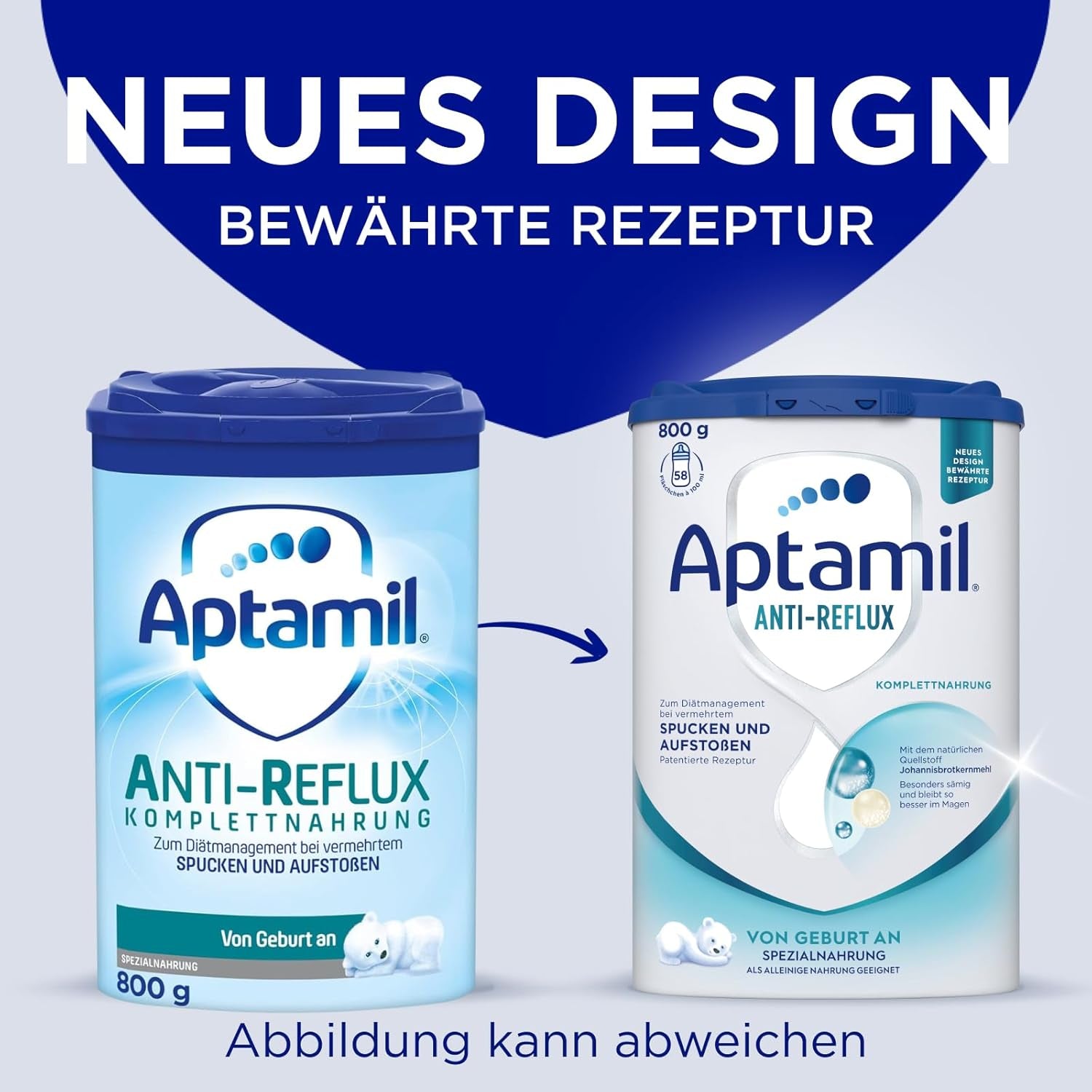 Aptamil Anti-Reflux – Születéstől fogva teljes értékű tápszer Étrendkezelés Hányás és regurgitáció bébiétel tejpor 1 x 800g