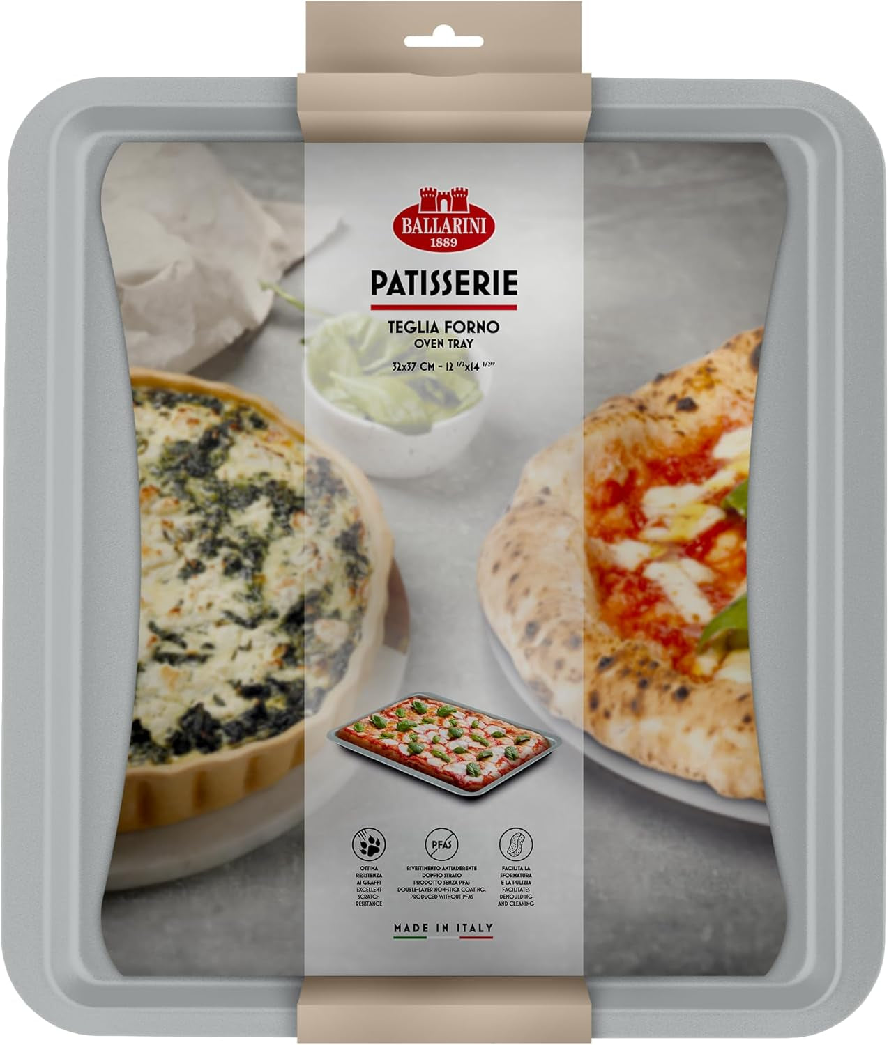 Ballarini, Tepsi, különféle modellek Formák és tepsi Naty Shop Szürke Sütőtálca 32 x 37 cm