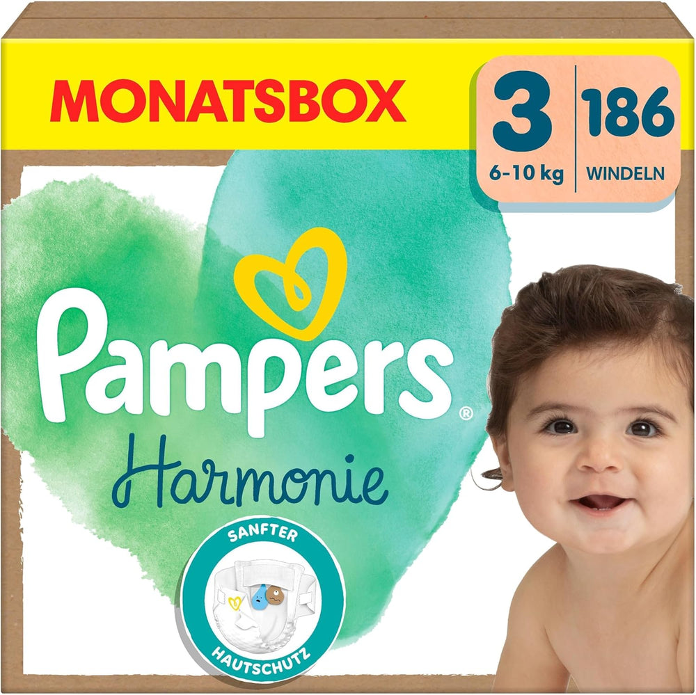 Pampers Harmony pelenka 1-es méret, 180-as pelenka, 2kg-5kg, gyengéd bőrvédelem 100% Pampers védelemmel