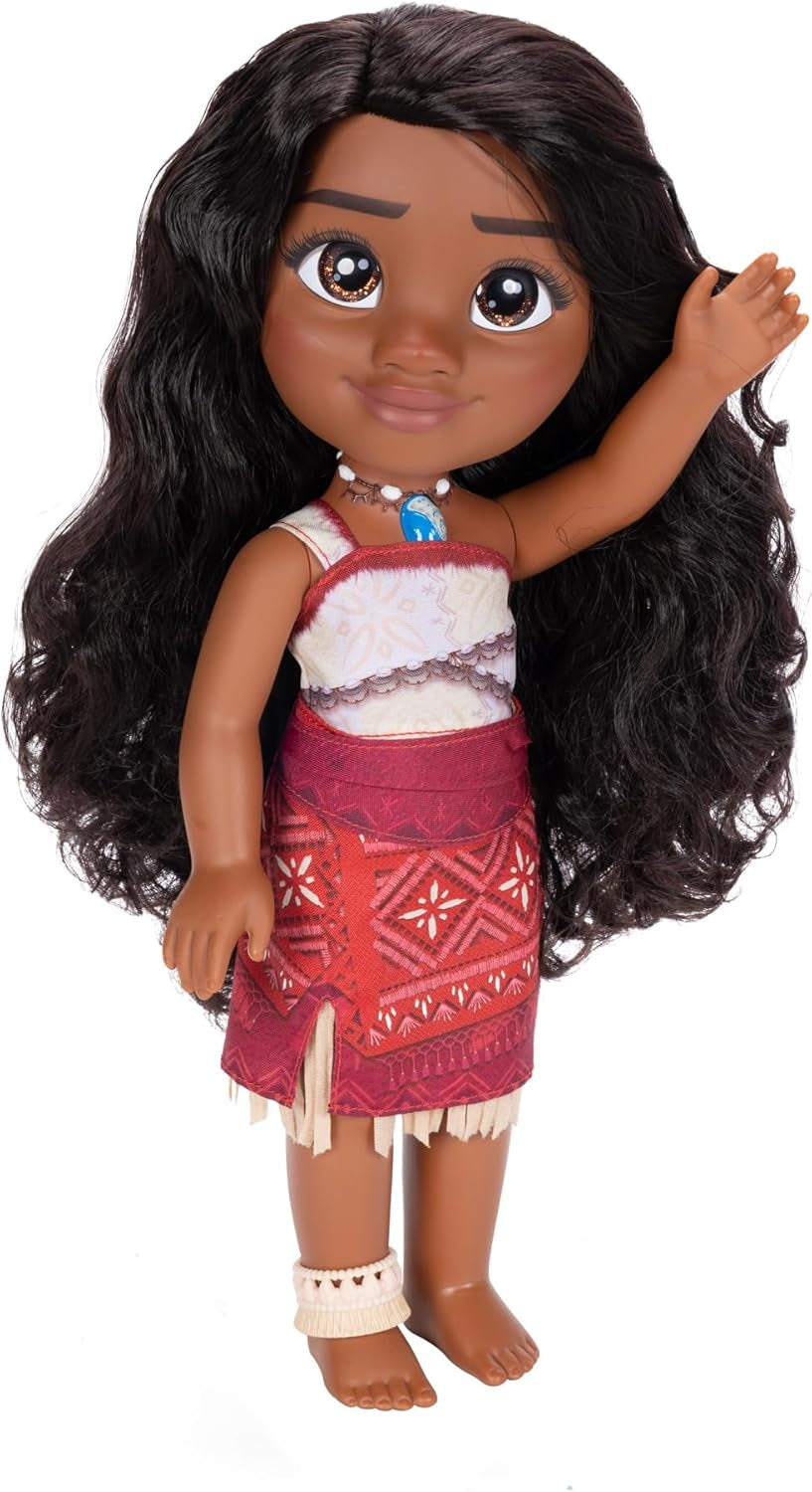 Disney - Moana 2 - Singende Puppe Moana, mozgatható - Größe 35 cm - Polinéz ruházat - Frisierbares Haar - Spielzeug für Mädchen ab 3 Jahren