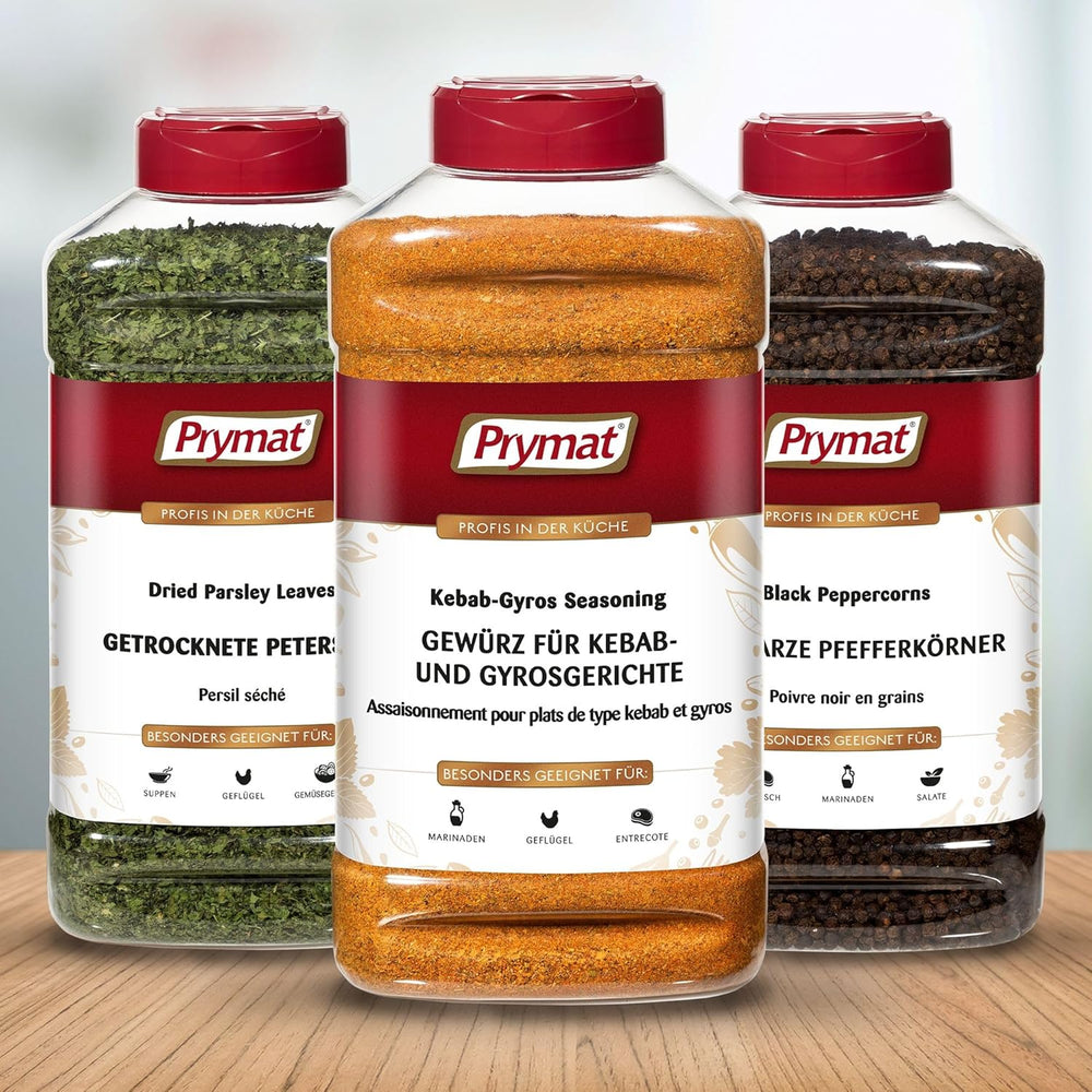 Prymat Gyros Gewürzmischung 900g – aromás, fűszeres keverék döner, kebab, csirke, bárány és grill ételekhez – ideális mediterrán húsételek grillezéséhez, sütéséhez és fűszerezéséhez