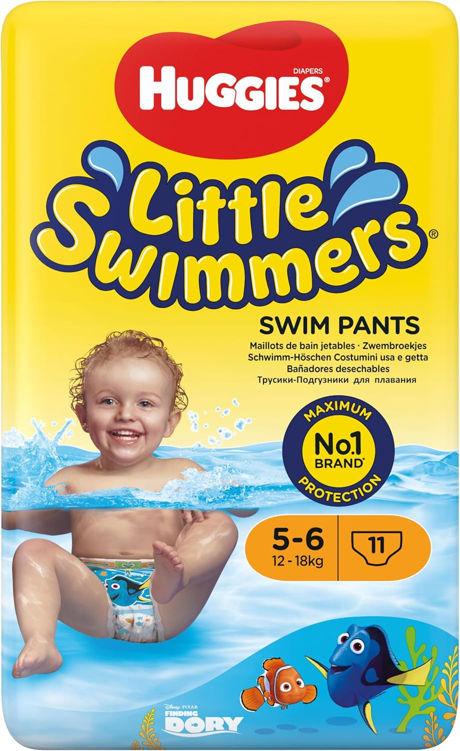 Huggies Little Swimmers eldobható úszópelenka csecsemőknek és kisgyermekeknek, 5-6 méret (12-18 kg), 11 úszópelenka, unisex