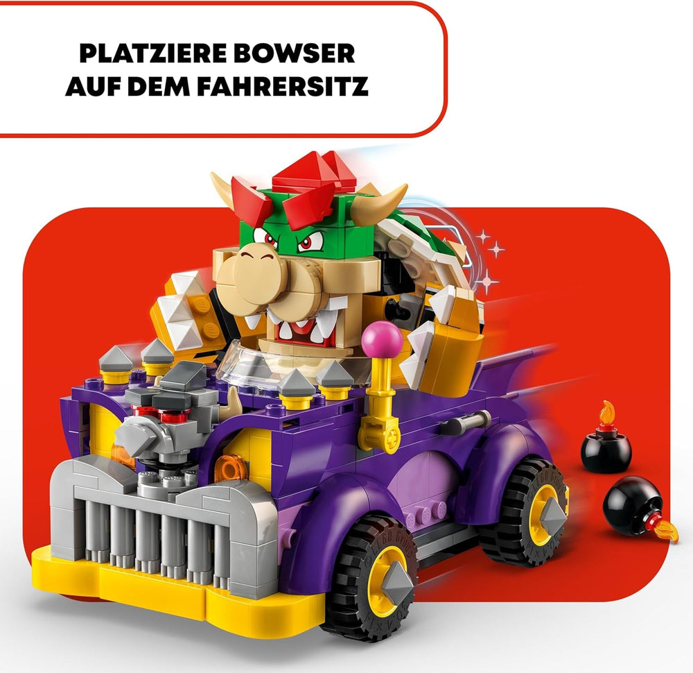 LEGO Super Mario Bowser Monster Cart bővítőkészlet Bowser autós játék fiúknak és lányoknak, egykarakteres készlet, játékos ajándék 8 éves korig 71431 építőkészlet Besuche den LEGO-Store