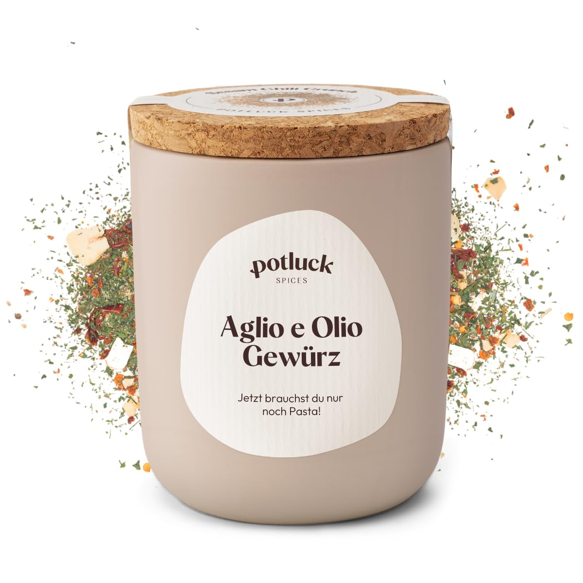 Potluck | Tészta és Pizza Kräuter | Gewürzzubereitung im Keramiktopf | 40g | Vegán, gluténmentes és természetes alapanyagokból