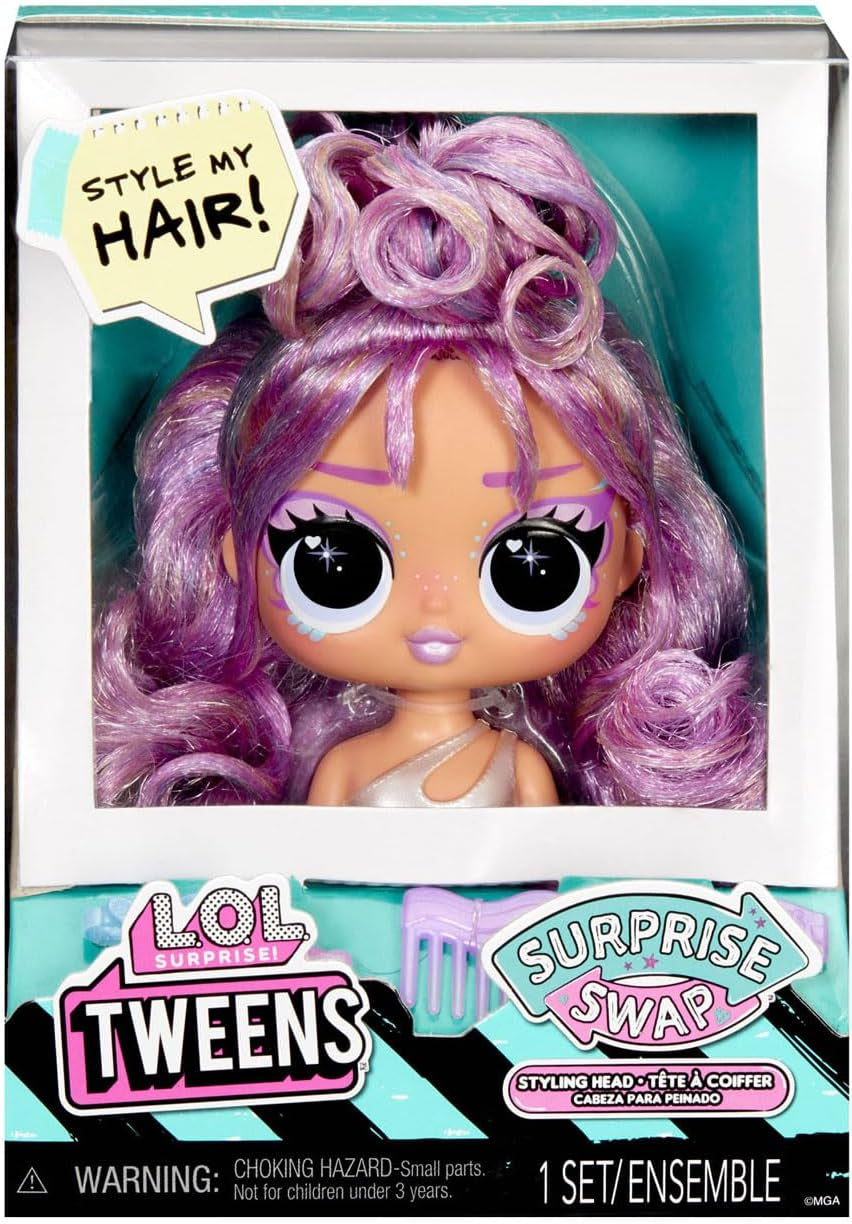L.O.L. Meglepetés! Tweens Surprise Swap Series - Styling-Köpfe mit tollen Haar-Accessoires und wunderschönem Haar - Ideális a Kinder ab 4 Jahren, Mehrfarbig számára