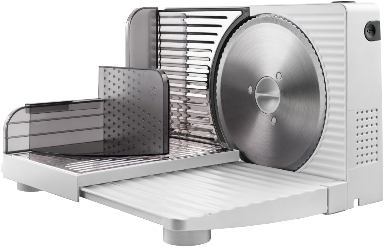 Cutmaster Compact, szeletelő, rozsdamentes acél, 100 W-os aprító és szeletelő Naty Shop Kompakt