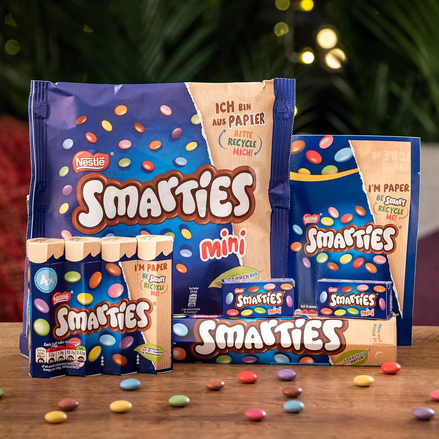 Nestlé SMARTIES Mini egyedi csomagolású kis lencse tejcsokoládéval, 3 csomag (1 x 187 g)
