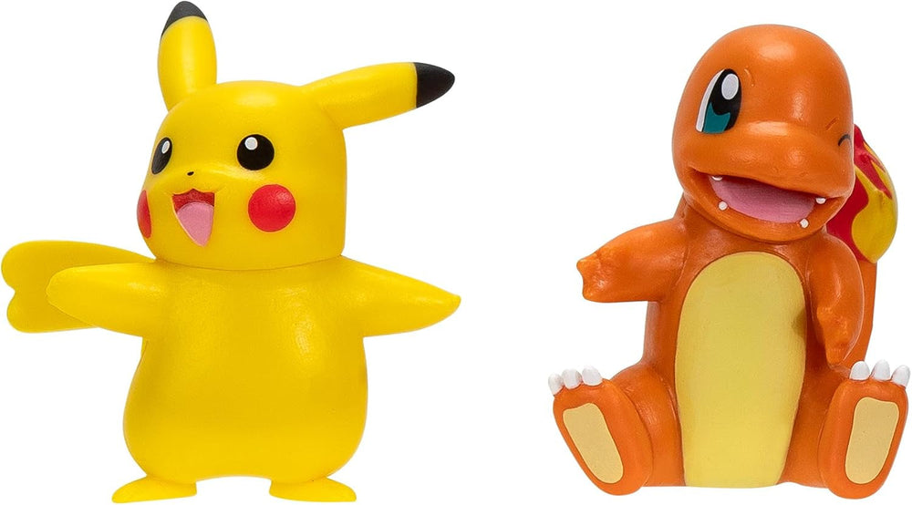 Pokémon PKW3586 - Csatafigura Pack - Pikachu és Schiggy Hivatalos részletes figurák 5 cm-es akciófigurák Naty Shop Pikachu és Glumanda