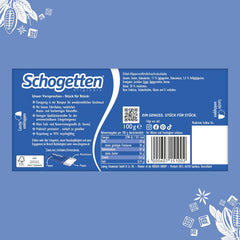 Schogetten Premium Alpine tejcsokoládé tábla, 100g, egyenként adagolva. Öröm. Darabról darabra.