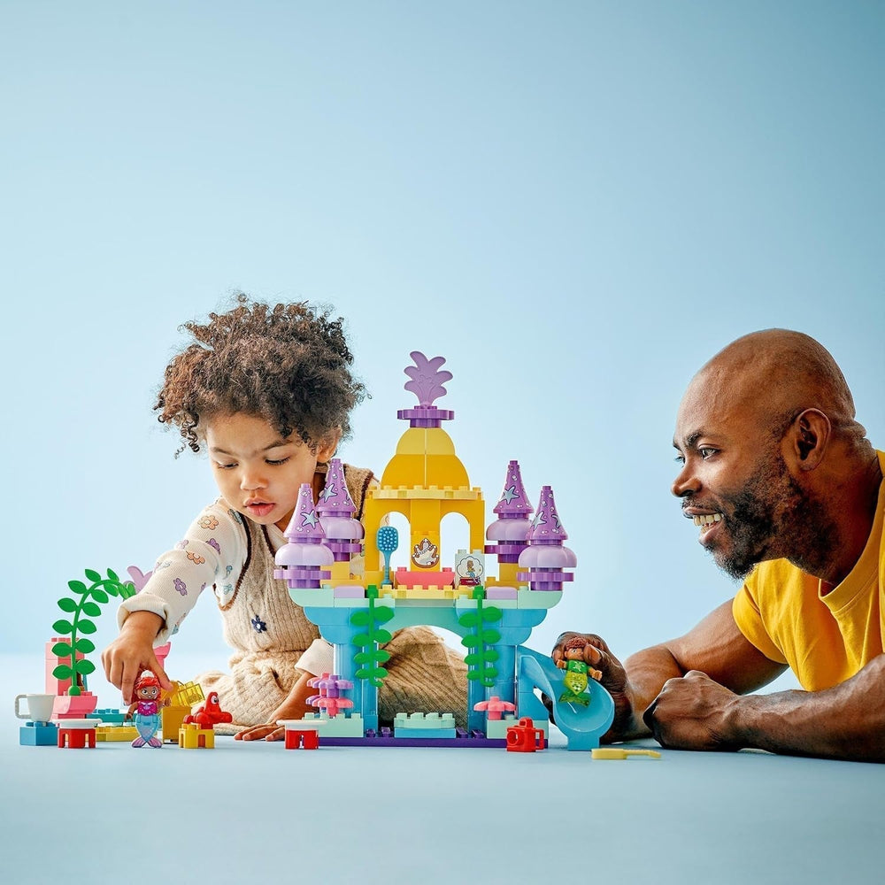 LEGO DUPLO | Disney Ariel varázslatos víz alatti palotája, oktatójáték Ariel sellő számára, víz alatti kastély 2 éven felüli gyerekeknek 10435 Építőkészlet Besuche den LEGO-Store