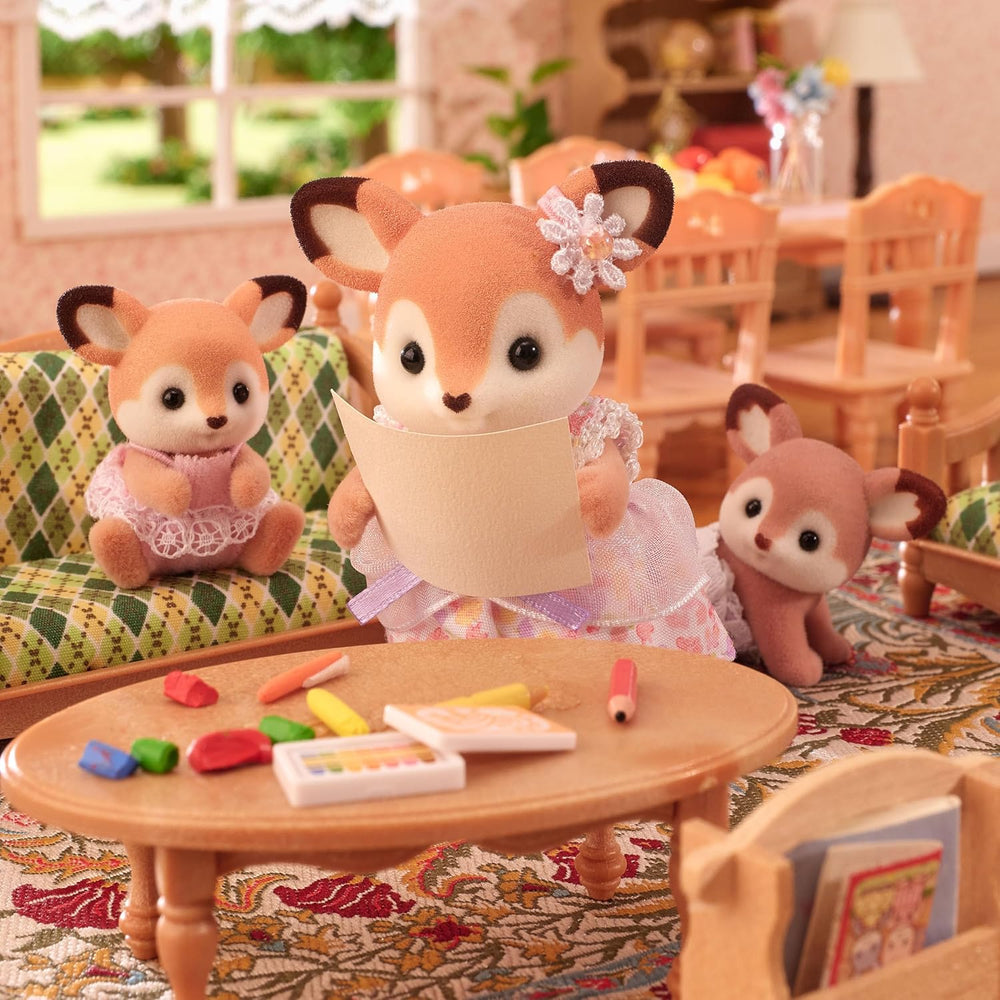 Sylvanian Families 5800 REH Zwillinge, Spielset mit Tierfigur, Tierfiguren Wald, Spielzeug für Kinder ab 3 Jahren