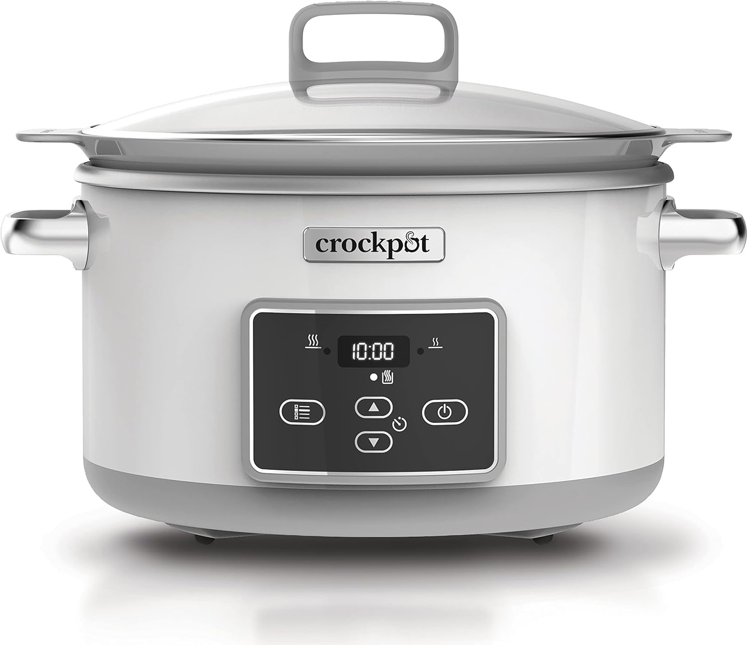 Crock-Pot Digital Slow Cooker Saute Slow Cooker Duraceramic 5 literes, CSC026X Slow Cooker Naty Shop White 5 liter