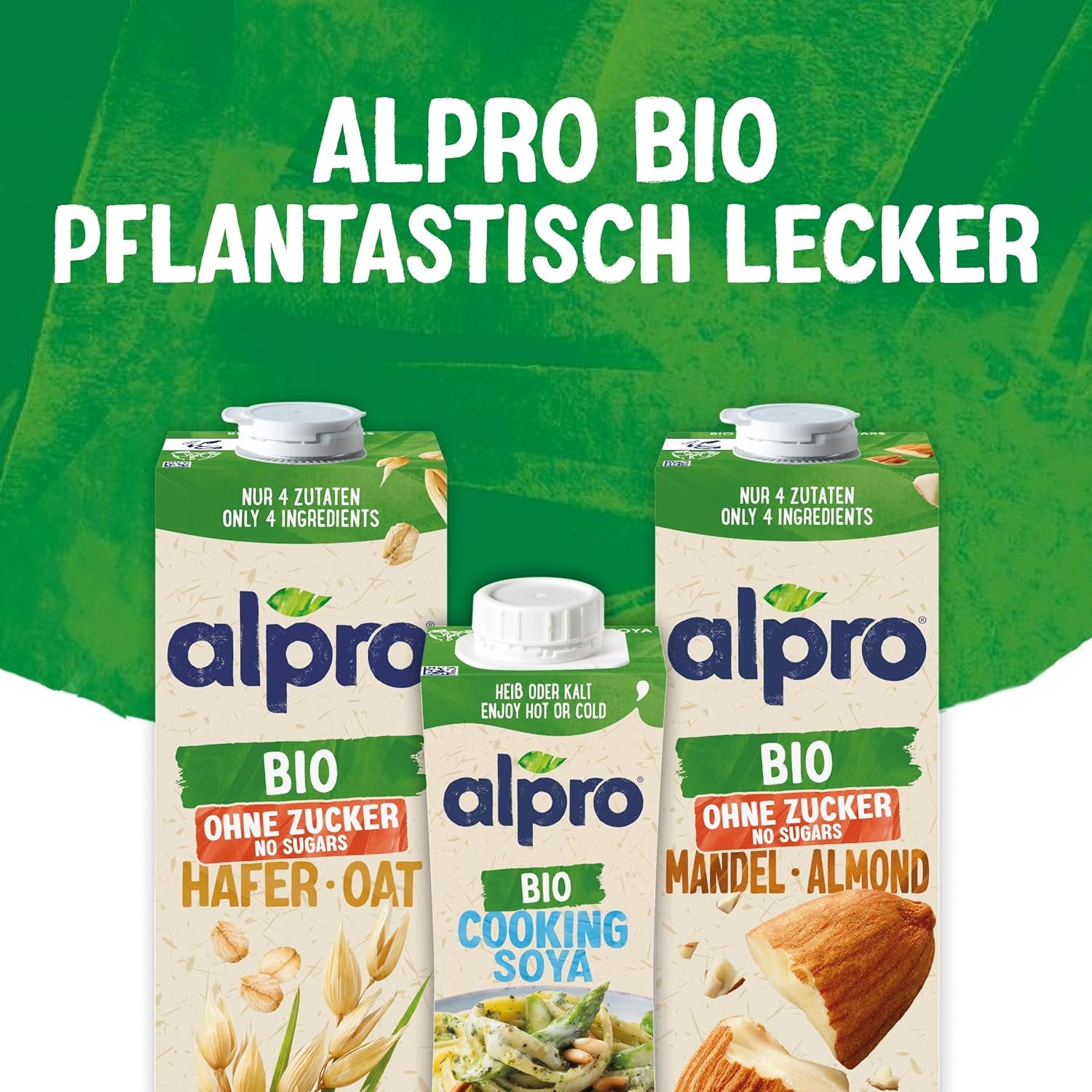 Alpro Bio Cooking Soya – Vegán Bio Kochcreme – 15 x 250 ml