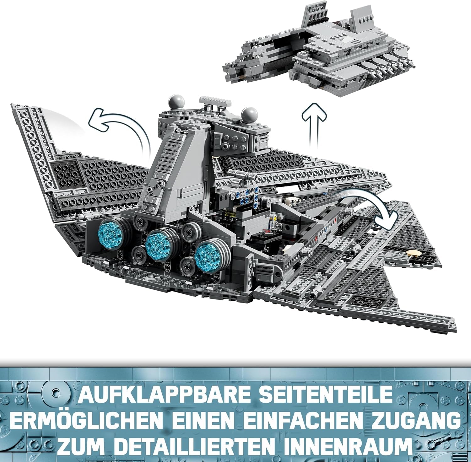 LEGO Star Wars birodalmi csillagromboló, csillaghajó készlet, építőjáték, Darth Vader és Cal Kestis játékkészlet, születésnapi ajándék fiúknak, lányoknak és rajongóknak 75394 Építőkészletek Besuche den LEGO-Store