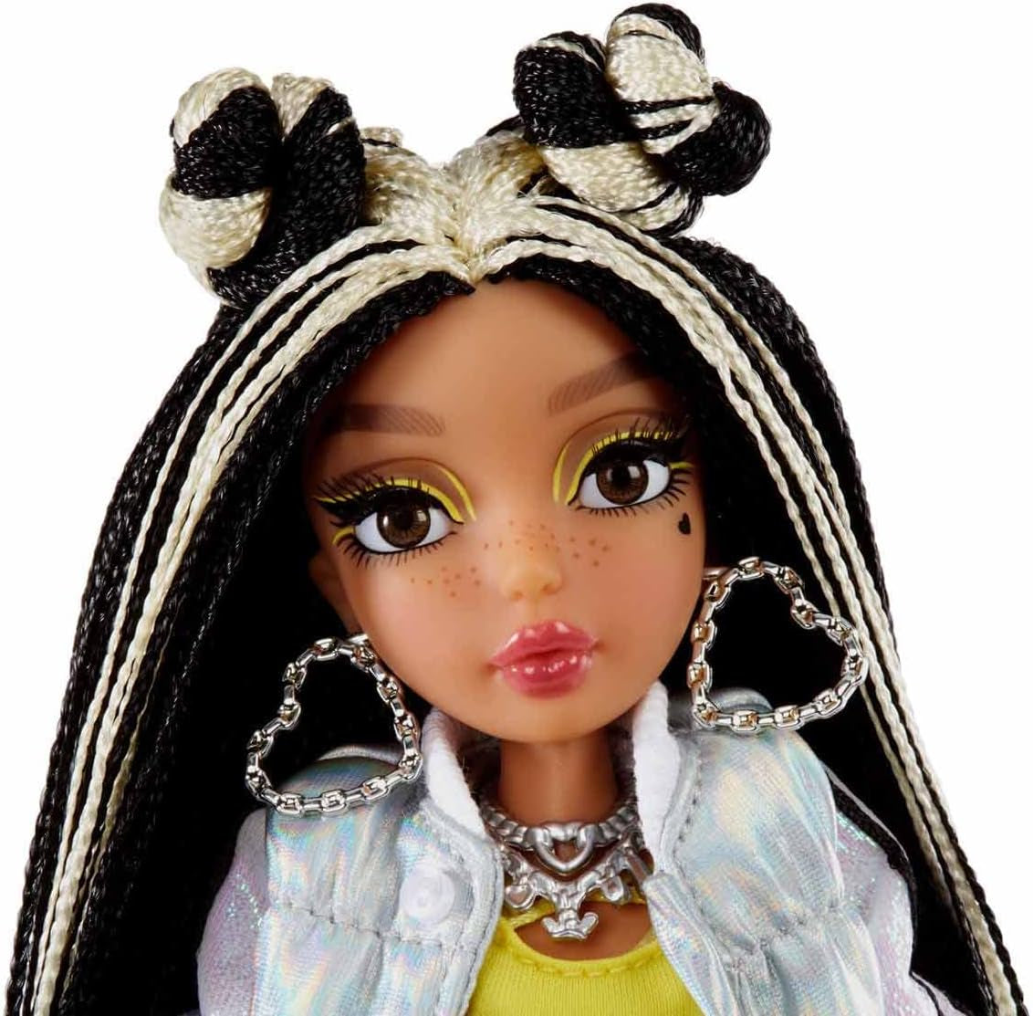 MGA Entertainment Mermaidz – JORDIE – Meerjungfrauen Puppe mit Farbwechsel & Schwarz-Blonde Haar – Inklusive Outfit & Zubehör – Voll beweglich – Zum Sammeln – Für Kinder ab 4 Jahren 580836