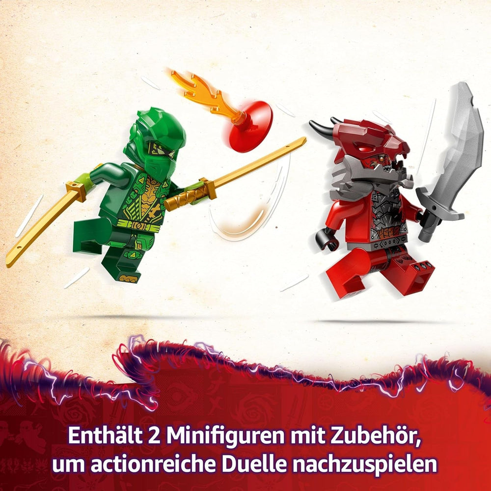 LEGO NINJAGO Lloyd's Action Speedster - Építőautó 2 minifigurával szerepjátékhoz, építő játékautó gyerekeknek - ajándék fiúknak és lányoknak 7 éves kortól 71828 Építőkészletek Besuche den LEGO-Store