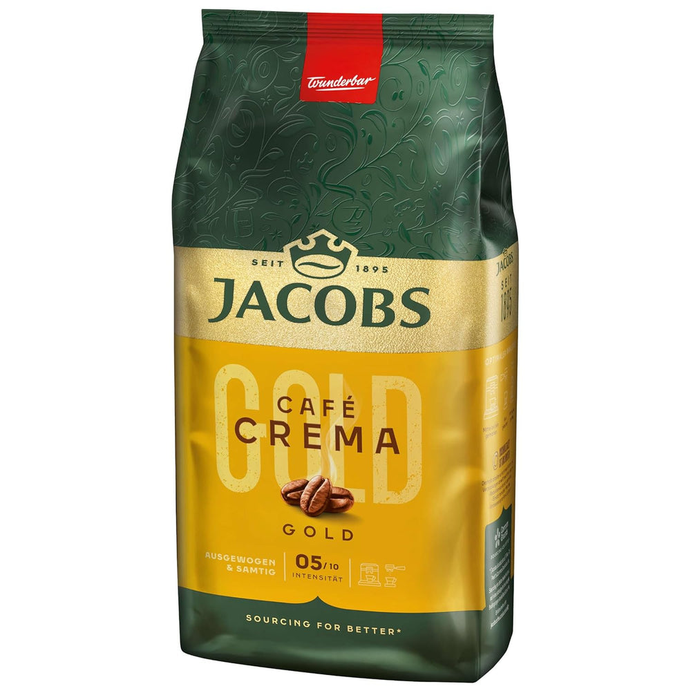 Jacobs Expert Roast Cafe Crema Gold, Cafea boabe întregi (4 x 1 kg)