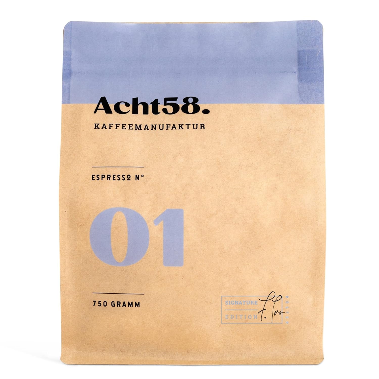 Espresso Nr. 1 – Amestec clasic de espresso cu 25% Robusta – Boabe de cafea pentru aparate complet automate și portafiltru – boabe întregi – 750g