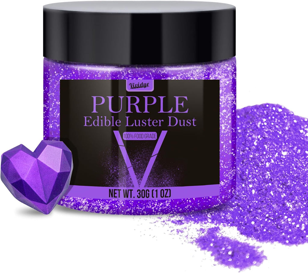 Sclipici comestibil cu sclipici - Pudră cu sclipici comestibilă în 4 culori, praf cu sclipici pentru băuturi, mâncare, prăjituri - Pudră colorantă alimentară metalică comestibilă pentru copt, cocktailuri - 5G / sticlă