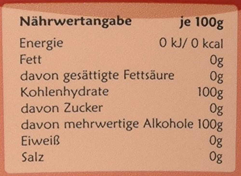 Erythritol, 1Er Pack (1 X 1 Kg) 1000 Gramm Indulcitori Naty Shop