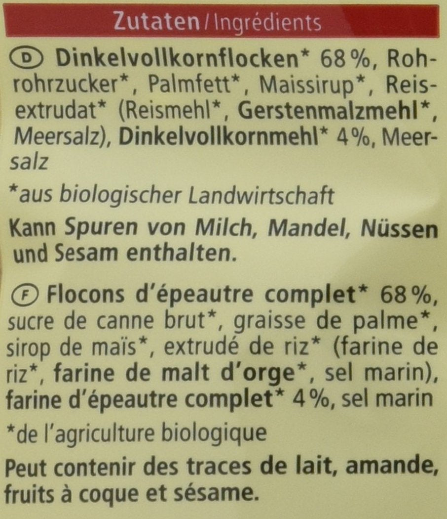 Bio Dinkel-Crunchy, 3Er Pack (3 X 750 G) Cereale Naty Shop