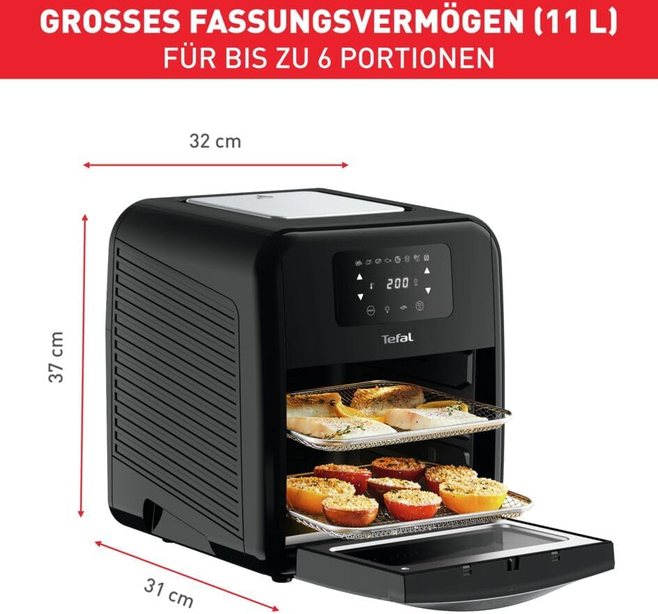 Tefal Easy Fry Oven & Grill 9 az 1-ben forró levegős sütő, 11 l 6 adaghoz, 7 tartozék, 8 program, receptek online Készülékek Naty Shop