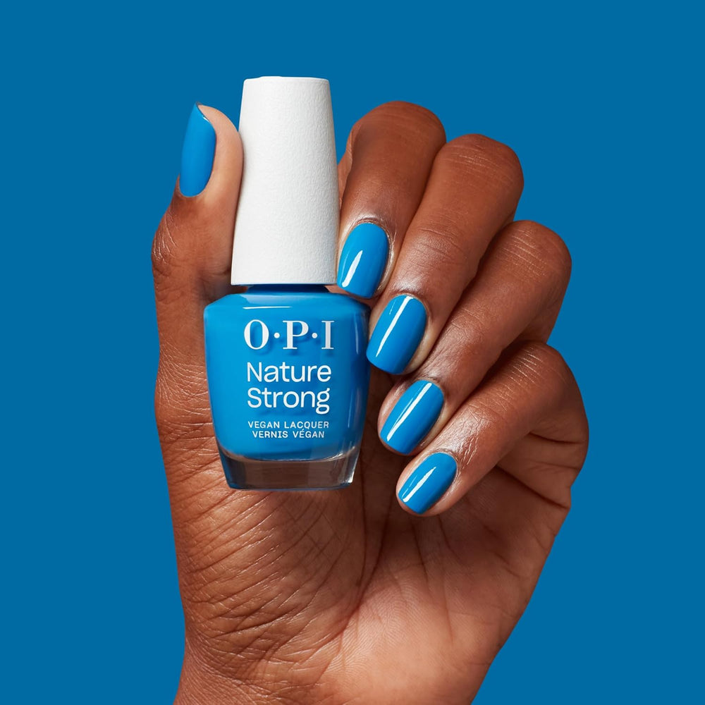 OPI Nature Strong Fresh, mint egy kék százszorszép - kék körömlakk - intenzív ragyogás és 7 napos tartás | Tartós szín a körmöknek | 15 ml
