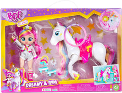 BFF by Tränenbabys Dreamy & Rym Deluxe-Set, exkluzív bewegliche Puppe Dreamy und Sein Einhorn Rym - Optimales Geschenk für Jungen und Mädchen ab 5 év