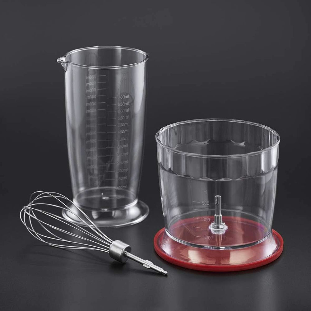 Russell Hobbs Stabmixer [3-in-1: Pürierstab/Zerkleinerer, Mixer- & Schneebesenaufsatz] Desire Rot (Bpa-Free & Spülmaschinenfestes Zubehör, Für Smoothie, Suppen Saucen, Joghurt Babynahrung, Joghurt Babynahrung0ty06)-2