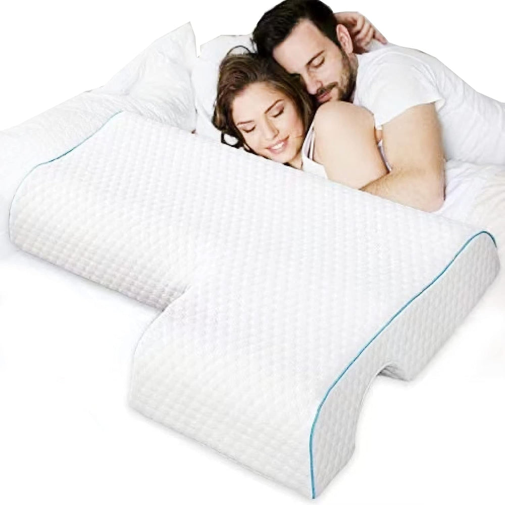 MINGZE Multifuncțional Memory Foam Pillow Neck Pillow Foam, Bow U-Shaped Neck Pillow, Slow Rebound Sleeping Pillow Rebound Pressure Pillow, Pillow Ice Silk for Hand And Neck Protection Perne ortopedice cervicale Naty Shop