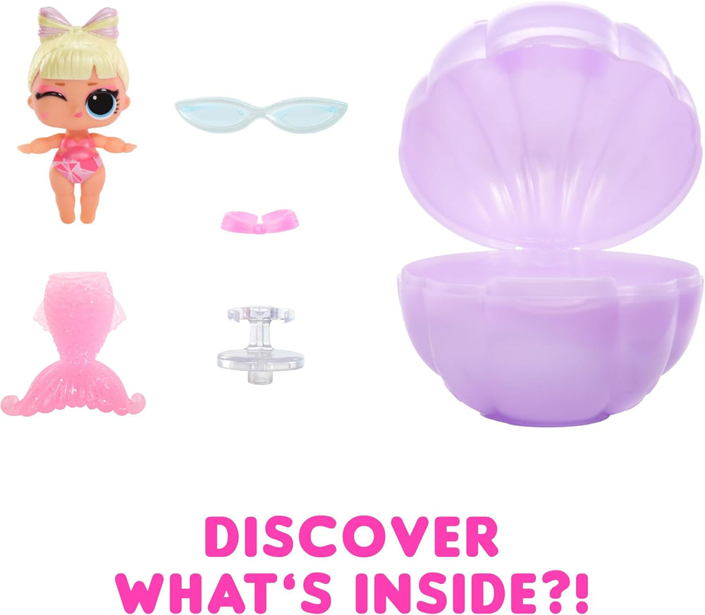L.O.L. Surpriză! Mermaids Baby Sisters - Cu cozi care își schimbă culoarea, Selecție surpriză, Conține 1 păpușă cu accesorii drăguțe, Colecționează toate cele 8 păpuși, Pentru copii cu vârsta de 4 ani și peste Papusi Naty Shop