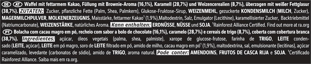 LION Black & White csokoládé, intenzív ízű snack, ropogós csokoládé és ropogós chips, brownie töltelék, egyedülálló ínycsiklandó élmény, 1 csomag (5 x 30g)