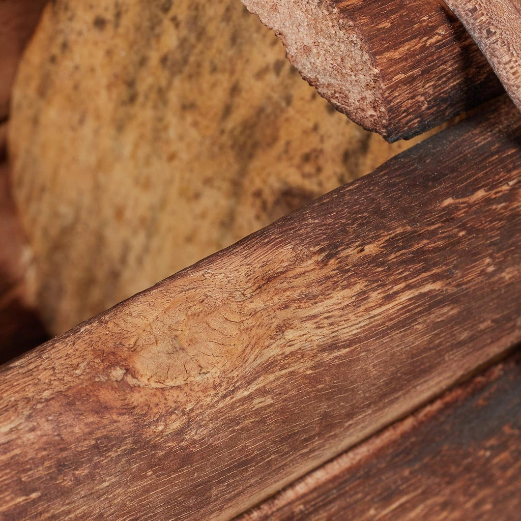 Ghiveci Relaxdays, lemn flambat, 2 piese, decorațiune de grădină, jumătate de butoi pentru flori, design vintage, ÎL: 11x20x9 cm, natural