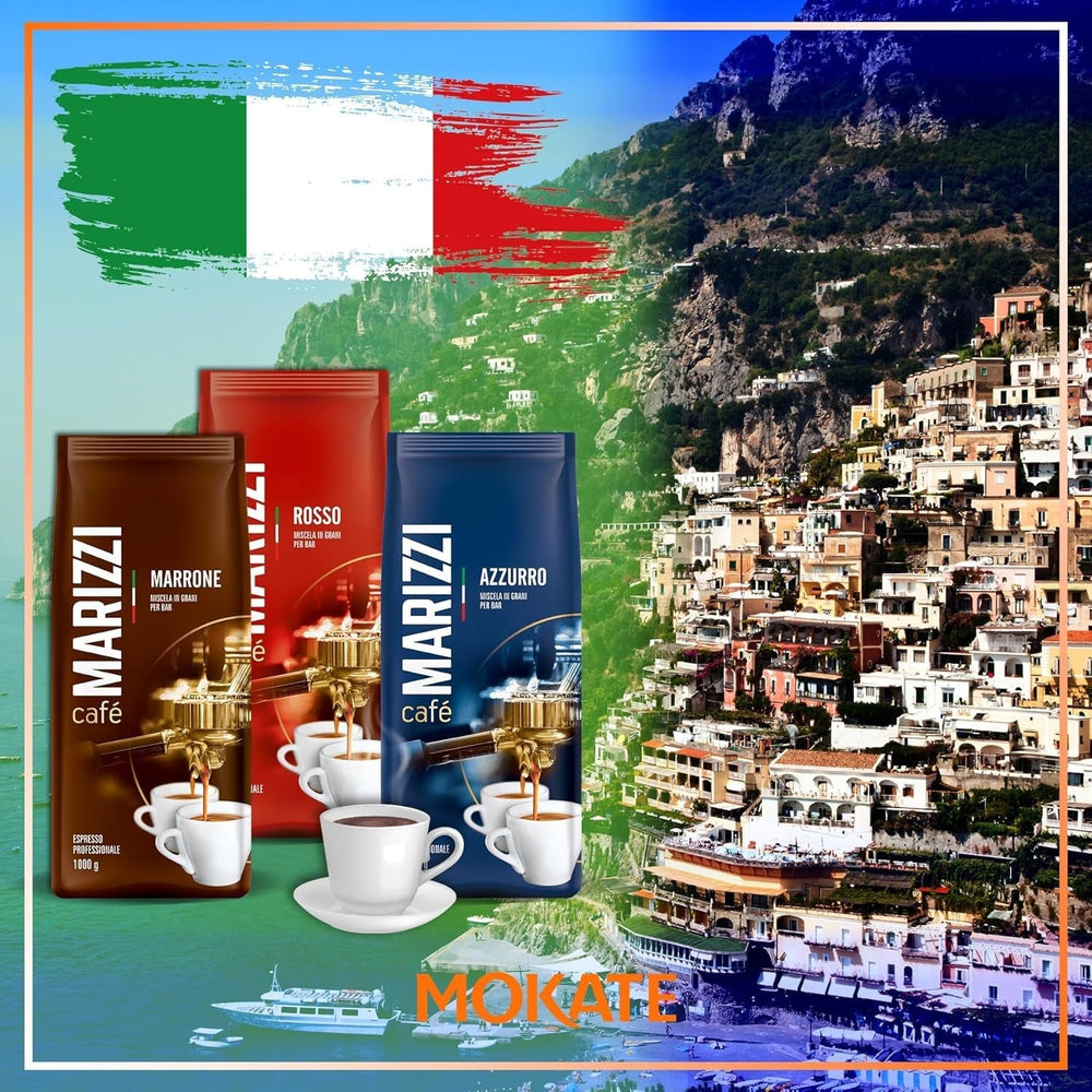 MARIZZI® Marrone - 1Kg - boabe de cafea 100% Arabica, aromă distinctă ușor dulce Cafea Naty Shop