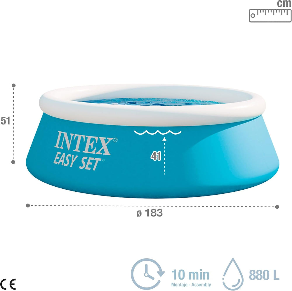 Intex Easy Set föld feletti medence - gyerekeknek, 183 cm x 183 cm x 51 cm, 28101 NP, kék