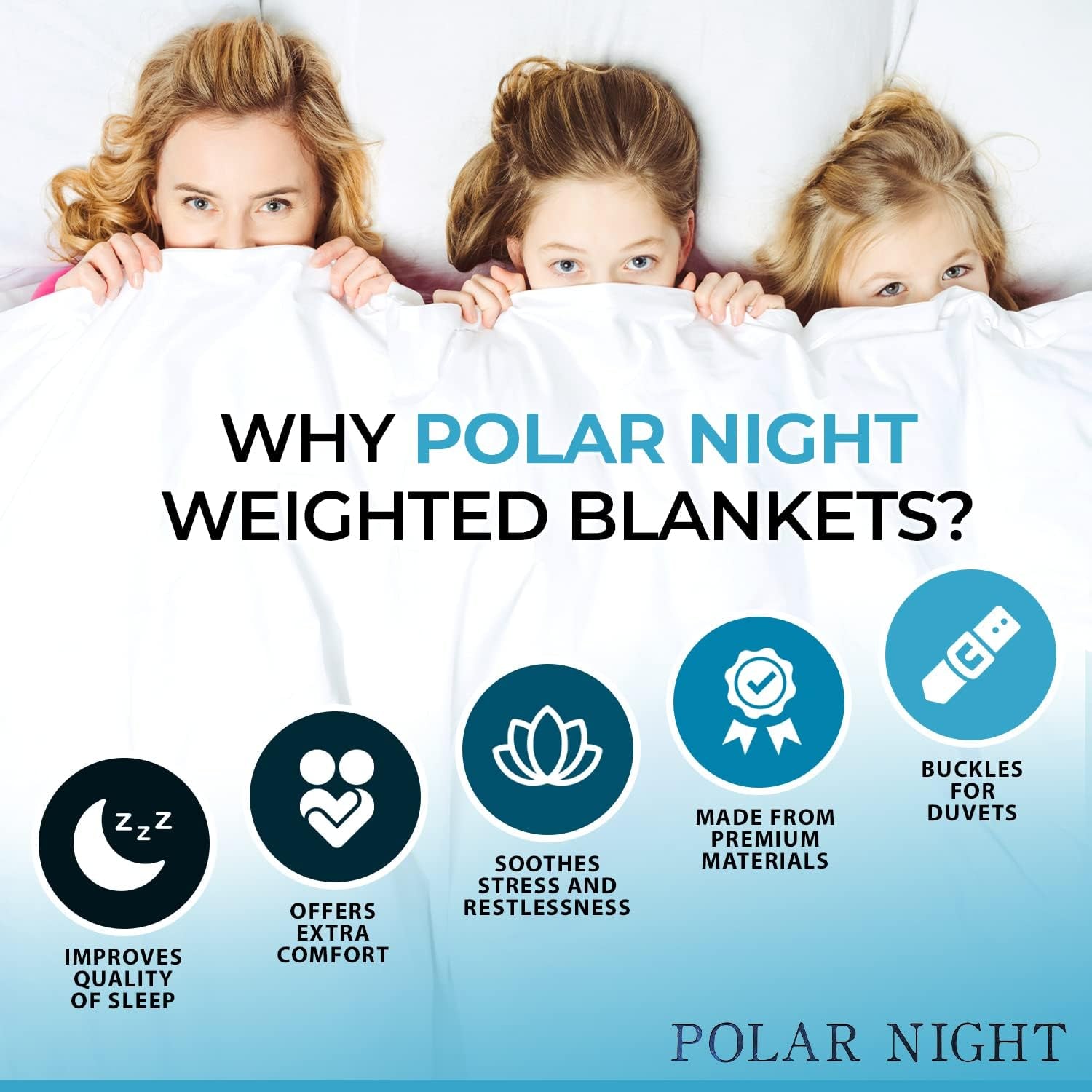 Polar Night súlyozott takaró felnőtteknek 150 X 200 cm, 9 Kg - Súlyozott takaró mély alváshoz, nehéz takaró, terápiás takaró 100% mikroszálasból, pihentető takaró Oeko-Tex® 100 Comforter Standard ágyak és takarók Polar Night
