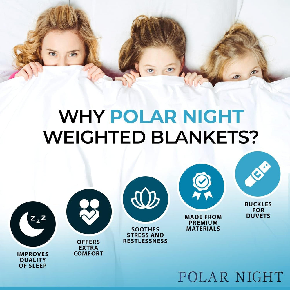 Polar Night súlyozott takaró felnőtteknek 150 X 200 cm, 9 Kg - Súlyozott takaró mély alváshoz, nehéz takaró, terápiás takaró 100% mikroszálasból, pihentető takaró Oeko-Tex® 100 Comforter Standard ágyak és takarók Polar Night