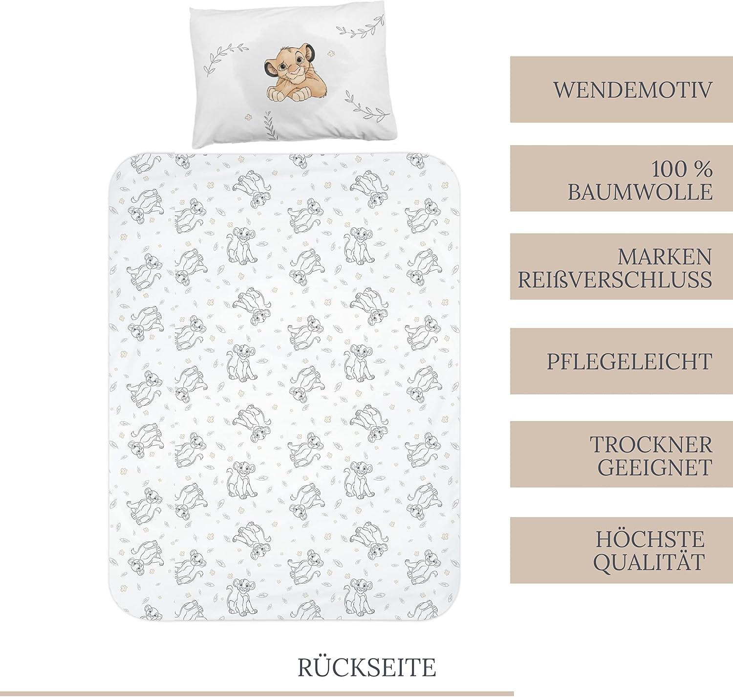 Lenjerie de pat pentru copii, Simba, Regele Leu Lenjerie de pat - copii Naty Shop