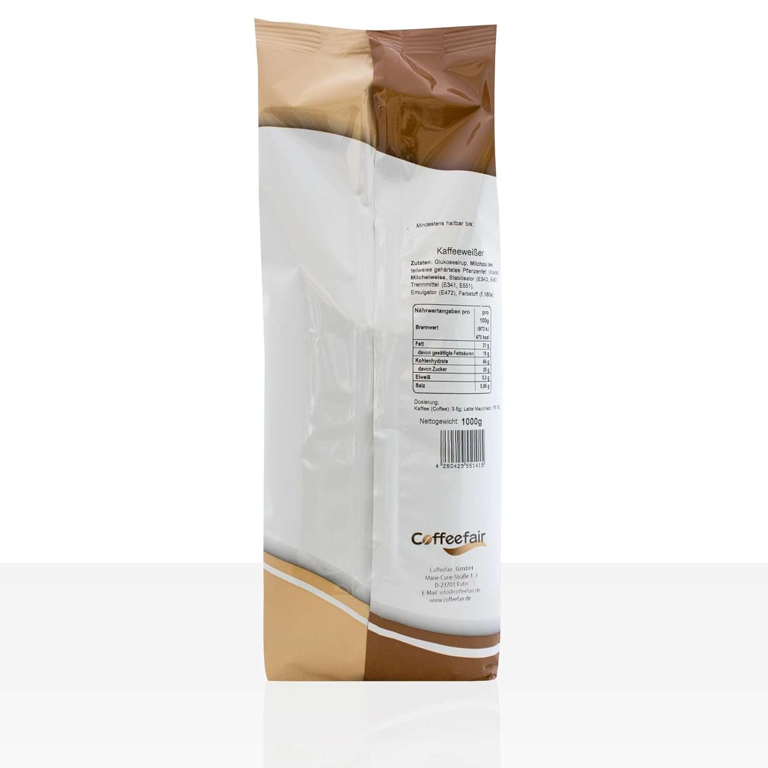 Coffeefair Kaffeeweißer 10 x 1kg, kiváló minőségű Kaffeeweißer für Vending-Automaten & Kaffeevollaautomaten, hohe Weißkraft, sehr ergiebig & gut löslich