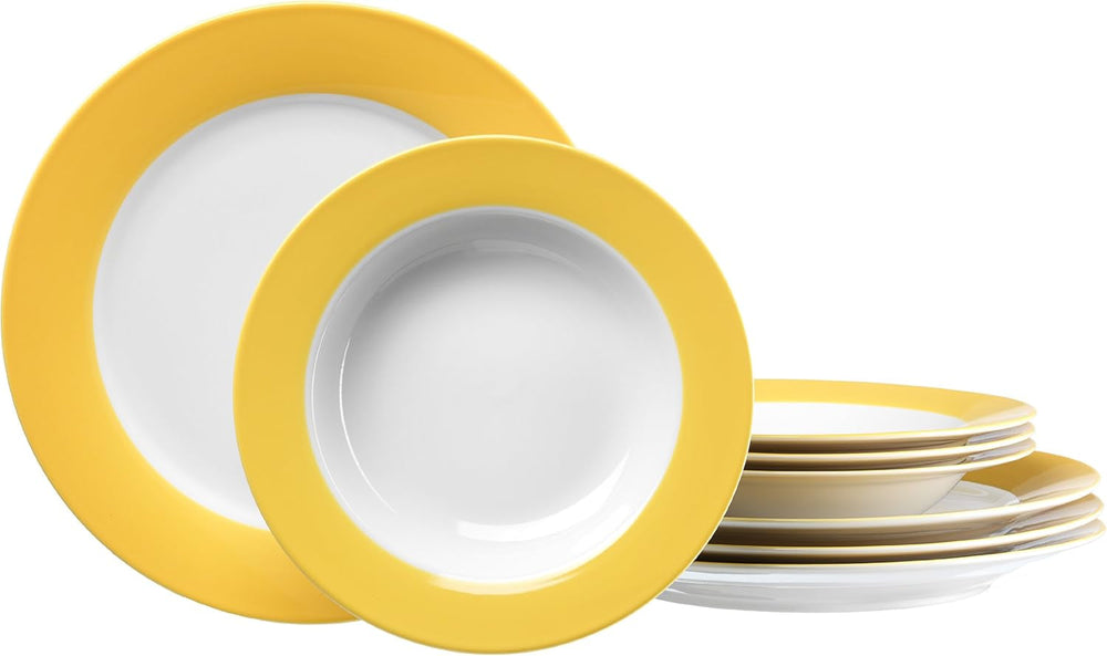 Ritzenhoff & Breker Kombiset Doppio, 24-Teilig, Grau Seturi vesela masa Naty Shop Gelb Tafelservice