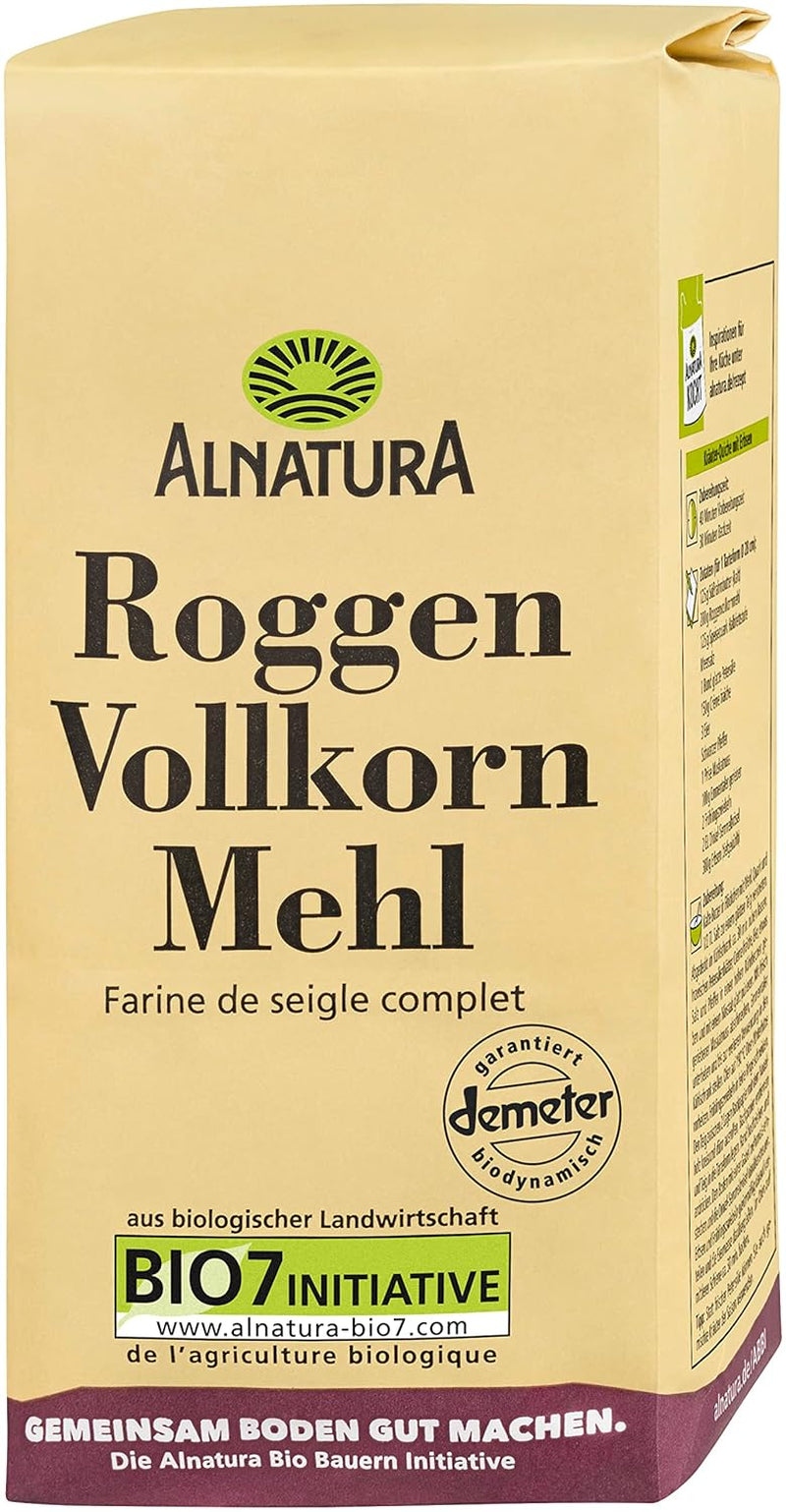 Bio Mehl Roggen-Vollkorn, 1 Kg Amestec pentru copt si gatit Naty Shop 1 Kg (1Er Pack)