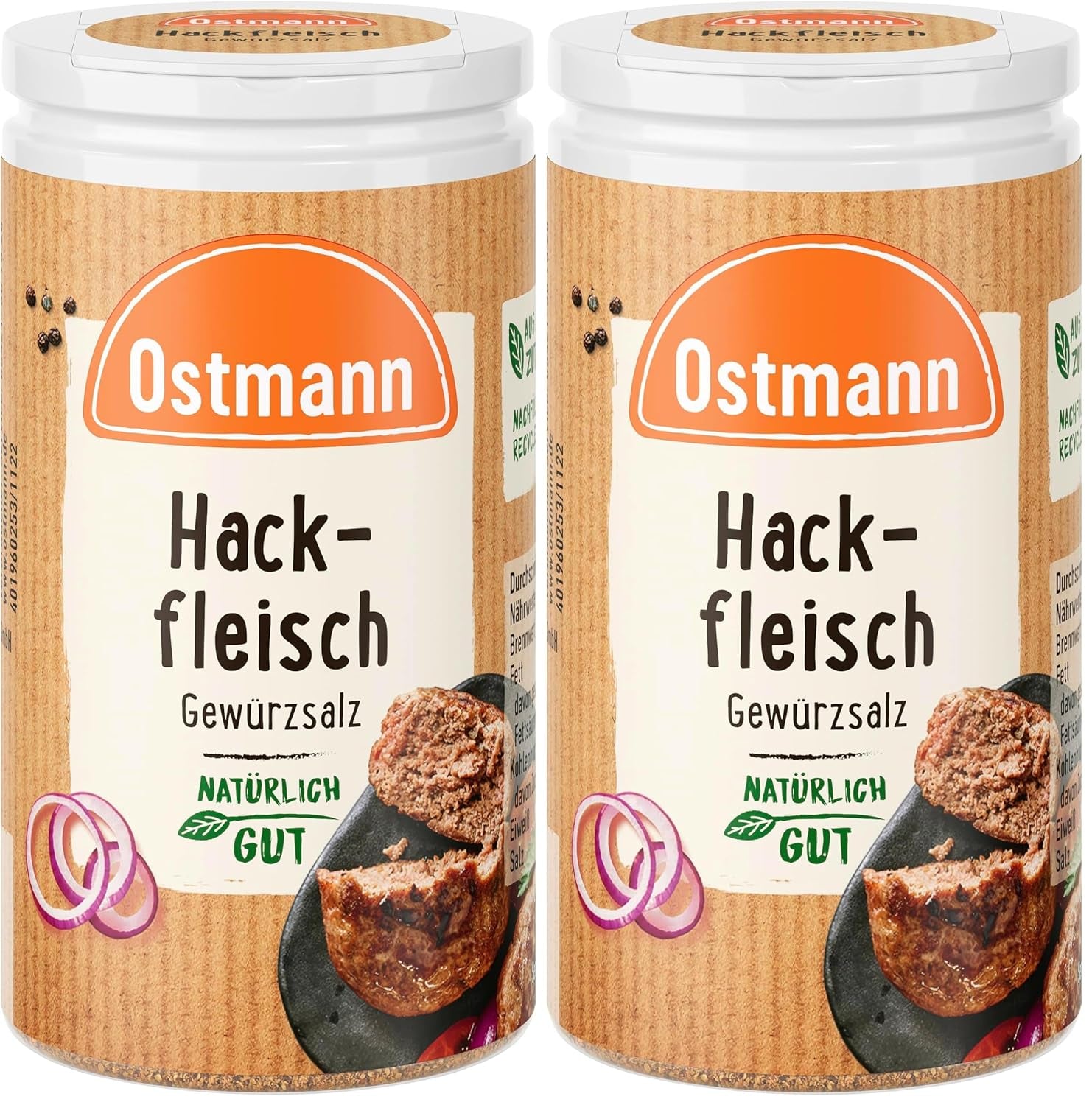 Ostmann Gewürze - Hackfleisch Gewürzsalz | Gewürz für Hackfleisch, Buletten oder Cevapcici | 60 g Streudose-ban